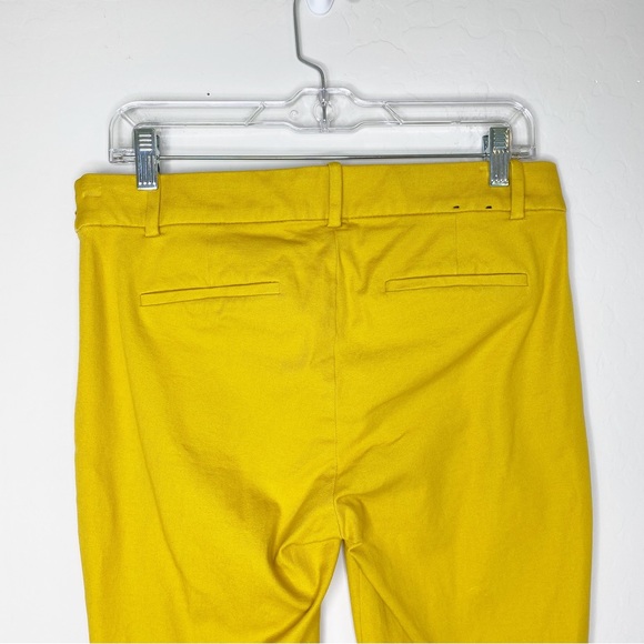 J. Crew Winnie Pant Golden Straw Mustard Yellow Ankle Chino Size 8 - Picture 7 of 13